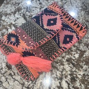 Aztec envelope clutch